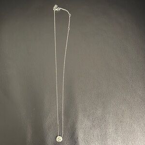 Coach Silver Necklace with Crystal Charm